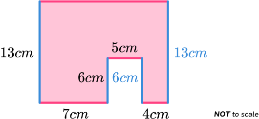 Perimeter Of Compound Shapes example 2 step 1 image 1