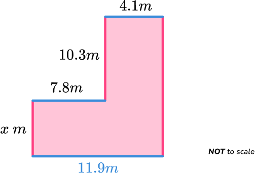 Perimeter Of Compound Shapes example 3 step 1 image 1