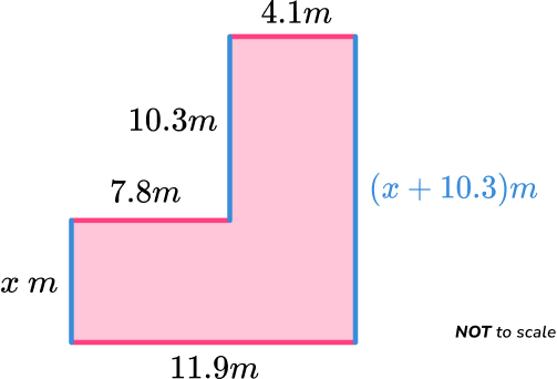 Perimeter Of Compound Shapes example 3 step 1 image 2