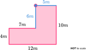 Perimeter Of Compound Shapes practice question 3 explanation image