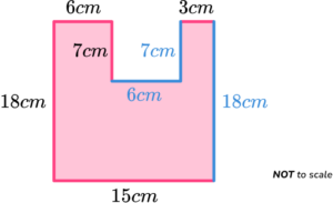 Perimeter Of Compound Shapes practice question 5 explanation image