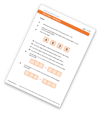 Place value worksheet