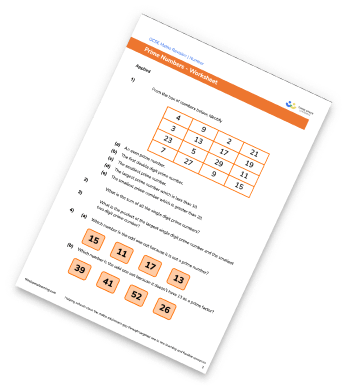 Prime Numbers Worksheet