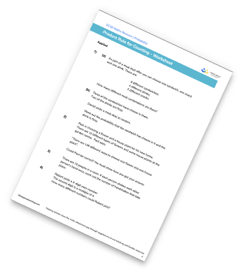 Product Rule For Counting Worksheet