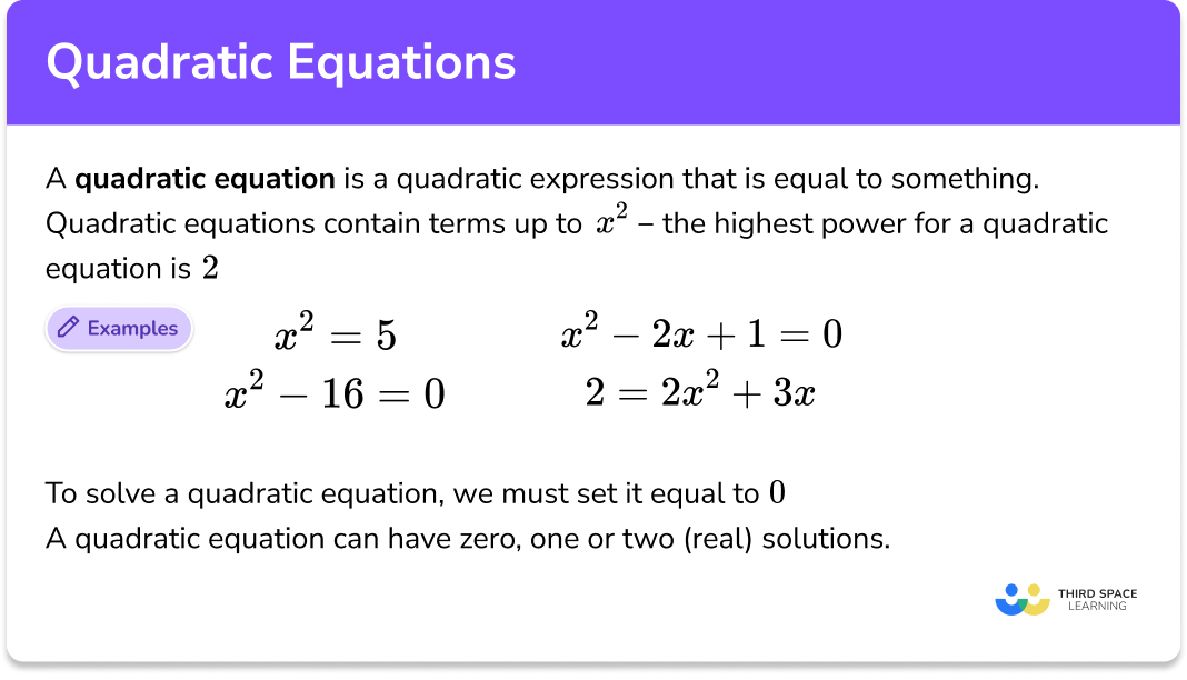 Quadratic equation