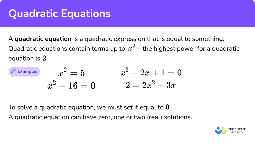 What is a quadratic equation?