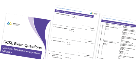 Quadratic Simultaneous Equations Exam Questions