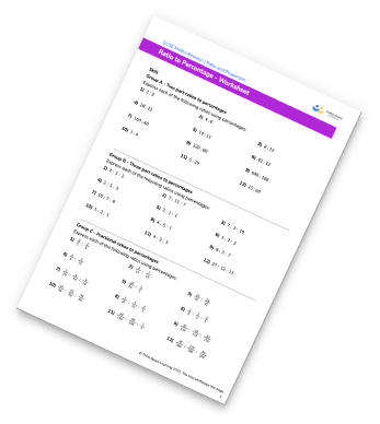 Ratio To Percentage Worksheet