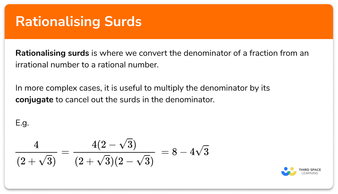 Rationalising surds