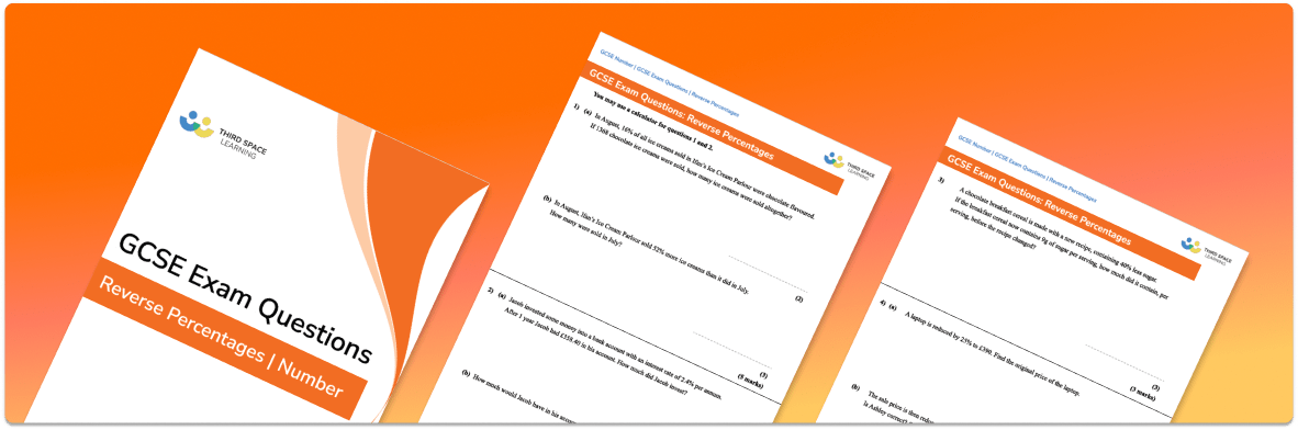 Reverse Percentages Exam Questions