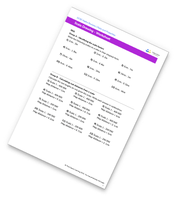 Scale drawing worksheet