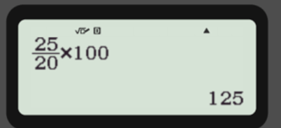 Calculator skills converting fractions to percentages