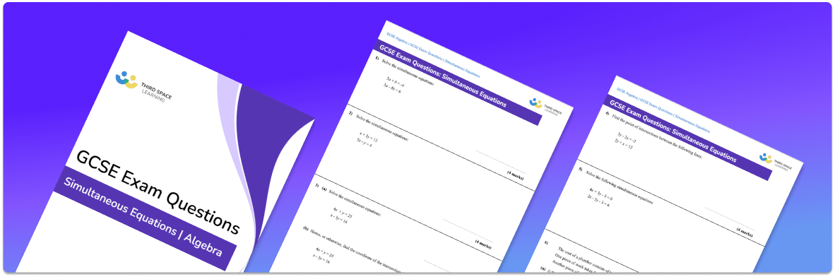 Simultaneous Equations Exam Questions