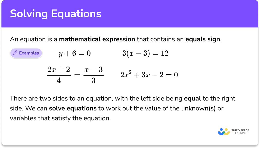 Solving equations