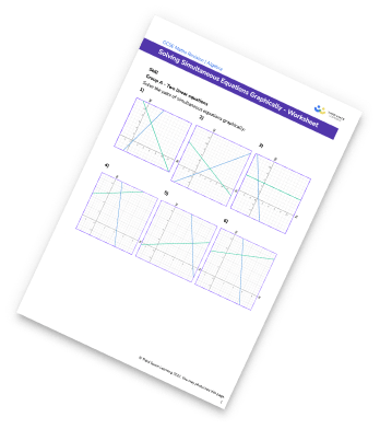 Solving simultaneous equations graphically worksheet