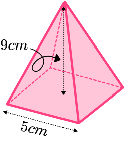 Square based pyramid practice question 3