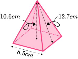 Square based pyramid practice question 4