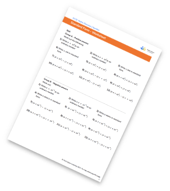 Standard Form Worksheet