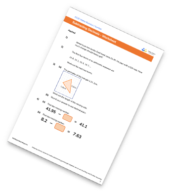 Subtracting Decimals Worksheet