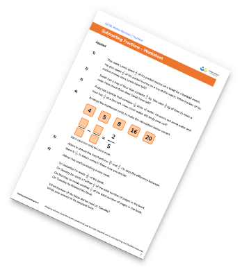 Subtracting Fractions Worksheet