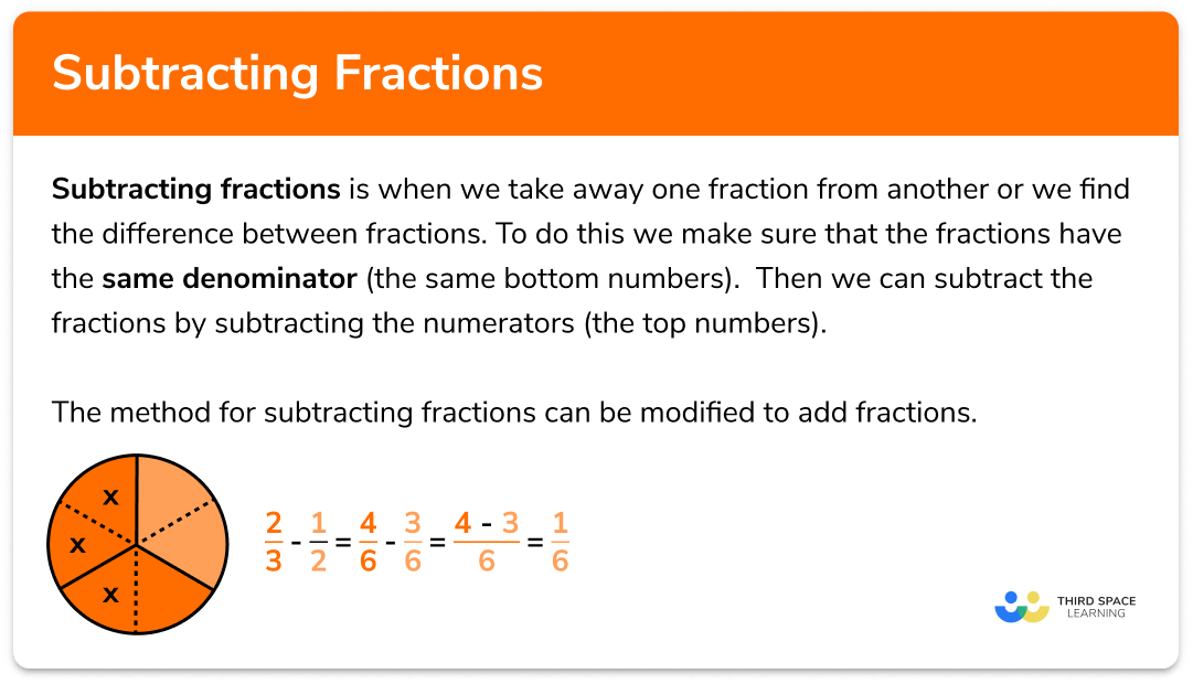 Subtracting fractions