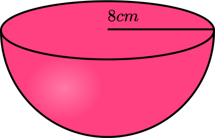 Surface area of a sphere Practice Question 4