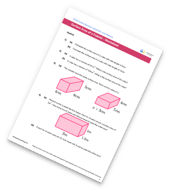 Surface Area Of A Cuboid Worksheet