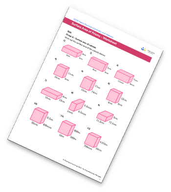 Surface Area Of Prisms Worksheet