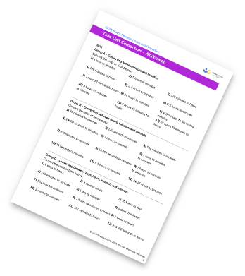 Time Unit Conversion Worksheet