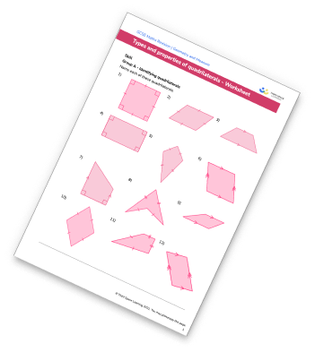 Types And Properties Of Quadrilaterals Worksheet