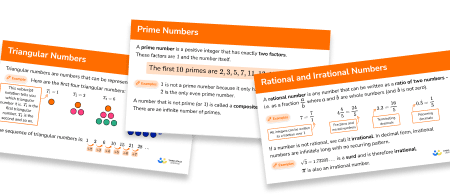 GCSE Revision Cards: Types of Numbers