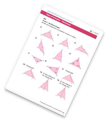 Types Of Triangles Worksheet