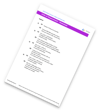 Unit Conversion Worksheeet