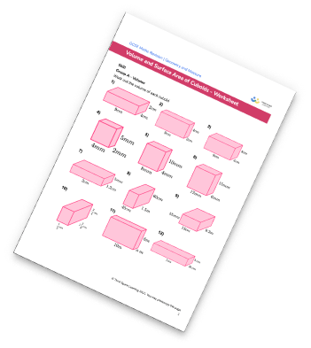 Volume And Surface Area Of A Cuboid Worksheet