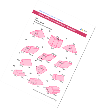 Surface Area And Volume Of Prisms Worksheet