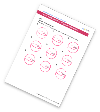 Volume And Surface Area Of A Sphere Worksheet