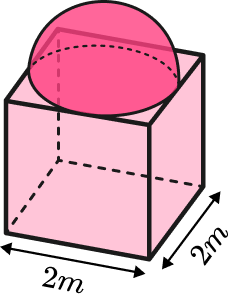 Volume of a hemisphere gcse question 1