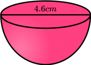 Volume of a hemisphere practice question 2