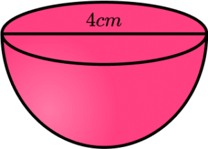 Volume of a hemisphere practice question 4