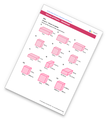 Volume Of Prisms Worksheet