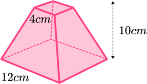 Volume of square based pyramid gcse question 4 image 1