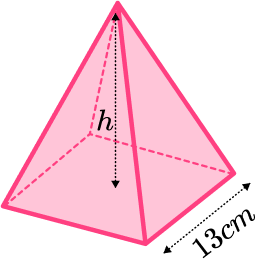 Volume of square based pyramid practice question 5